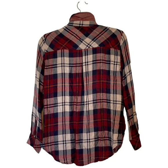 RAILS Kendra Flannel in Merlot Snow Navy Size Small - Picture 2 of 7